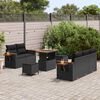 vidaXL Gartensofa-set mit Kissen 8 pcs Schwarz