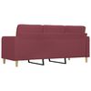 vidaXL 3-Sitzer-Sofa Weinrot 180 cm Stoff