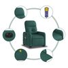 vidaXL Elektrischer Massagesessel mit Aufstehhilfe Dunkelgr&uuml;n Stoff