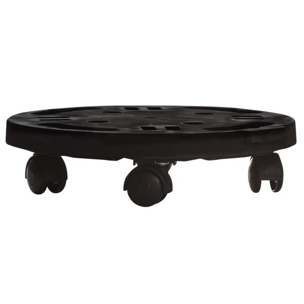 vidaXL Pflanzenroller 30 cm Durchmesser Schwarz 170 kg