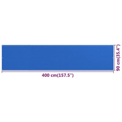 vidaXL Balkon-Sichtschutz Blau 90x400 cm HDPE