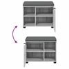 vidaXL Flurbank mit Kissen mit Regal Graues Sonoma 60 x 38 x 46 cm