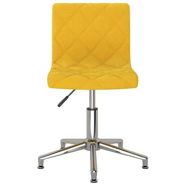 vidaXL Esszimmerst&uuml;hle 2 Stk. Drehbar Senfgelb Samt