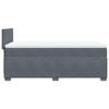 vidaXL Boxspringbett mit Matratze Dunkelgrau 80x200 cm Samt