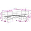vidaXL 7-tlg. Garten-Lounge-Set Massivholz Kiefer