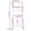 vidaXL Highboard Grau Sonoma 69,5x34x180 cm Holzwerkstoff