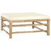 vidaXL 9-tlg. Garten-Lounge-Set mit Cremewei&szlig;en Kissen Bambus