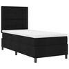 vidaXL Boxspringbett mit Matratze Schwarz 90 x 200 cm Stoff
