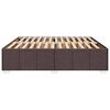 vidaXL Bettgestell ohne Matratze Dunkelbraun 200x200 cm Stoff