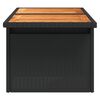 vidaXL Gartentisch Schwarz 100x55x73 cm Poly Rattan und Akazienholz