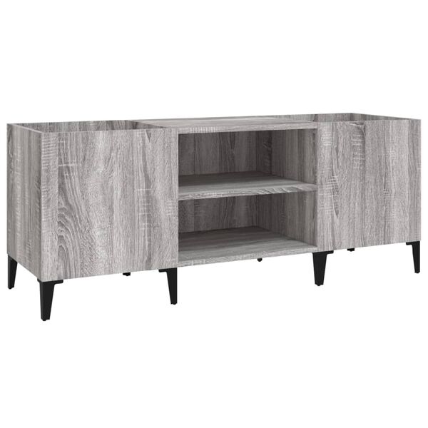 vidaXL Plattenschrank Grau Sonoma 121x38x48 cm Holzwerkstoff