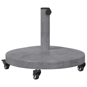 vidaXL Sonnenschirmst&auml;nder 24.8 kg Dunkelgrau Holzlook Rund