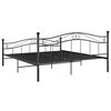 vidaXL Bett Schwarz Metall 140x200 cm