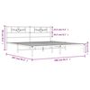 vidaXL Bettgestell mit Kopfteil Metall Schwarz 200x200 cm