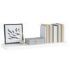 vidaXL Schweberegal Hochglanz-Wei&szlig; 90x23,5x3,8 cm MDF