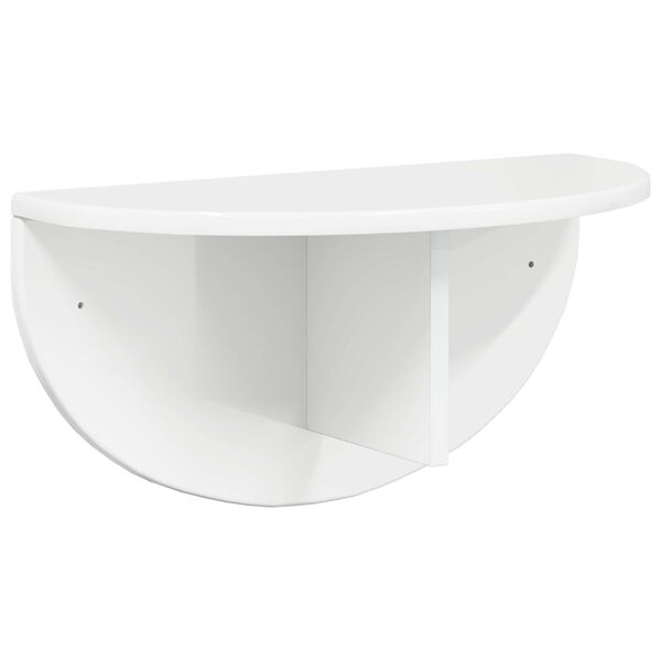 vidaXL Wandregal Hochglanz Wei&szlig; 48 x 24 x 24 cm Holzwerkstoff