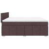 vidaXL Boxspringbett mit Matratze Dunkelbraun 180x200 cm Stoff