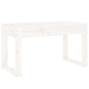 vidaXL Gartenbank Wei&szlig; 80x38x45 cm Massivholz Kiefer
