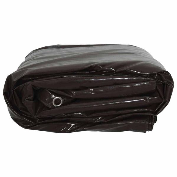 vidaXL Plane 650g / m&sup2; Braun 1,5 x 6 m Canvas mit PVC-Beschichtung