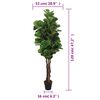 vidaXL Feigenbaum K&uuml;nstlich 134 Bl&auml;tter 120 cm Gr&uuml;n