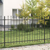vidaXL Spie&szlig;zaun Schwarz 200 x 130 cm Pulverbeschichteter Stahl