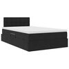 vidaXL Bett mit Stauraum und LED Schwarz 120 x 200 cm Samt