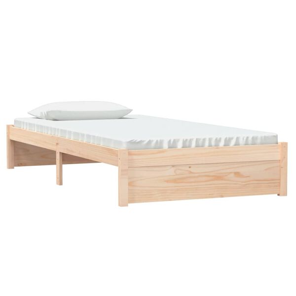 vidaXL Massivholzbett Wei&szlig; 100x200 cm