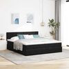 vidaXL Ottoman-Bett mit Matratzen & LEDs Schwarz 160x200 cm Samt