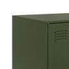 vidaXL Highboard Olivgr&uuml;n 67x39x95 cm Stahl