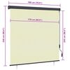 vidaXL Au&szlig;enrollo 170 x 250 cm Creme