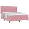 vidaXL Boxspringbett mit Kopfteil Rosa 180 x 200 cm Samt