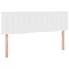 vidaXL Bett mit Stauraum und LED Reinwei&szlig; 140 x 190 cm Kunstleder