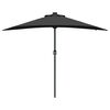 vidaXL Garten-Sonnenschirm Schwarz 294 x 150 x 223 cm