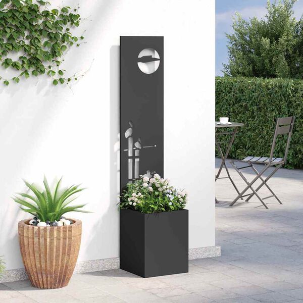 vidaXL Garten Sichtschutz-Leinwand Schwarz 32 x 140 cm