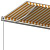 vidaXL Markise Manuell Einziehbar mit Pfosten 6x3 m Gelb und Wei&szlig;