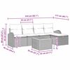 vidaXL Gartensofa-set mit Kissen 6 pcs Schwarz Poly Rattan