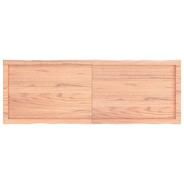 vidaXL Tischplatte 140x50x(2-4) cm Massivholz Behandelt Baumkante