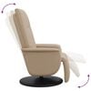 vidaXL Relaxsessel mit Fu&szlig;teil Cappuccino-Braun Kunstleder