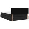 vidaXL Bett mit Stauraum und LED mit LED Schwarz 140 x 190 cm Stoff