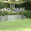 vidaXL Hochbeet Verzinkter Stahl 152x80x36 cm Silbern