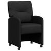 vidaXL Esszimmerst&uuml;hle mit Rollen 2 pcs Schwarz 57 x 67 x 95 cm Stoff
