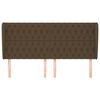 vidaXL Kopfteil mit Ohren Dunkelbraun 203x23x118/128 cm Stoff