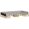 vidaXL Outdoor-Sofagarnitur 11 stk. 10-Sitzer Wei&szlig; und Hellgrau