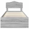 vidaXL Bettrahmen Graues Sonoma 90 x 200 cm Massives Kiefernholz