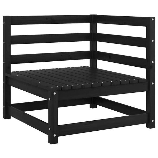 vidaXL Garten-Ecksofa mit Kissen Massivholz Kiefer