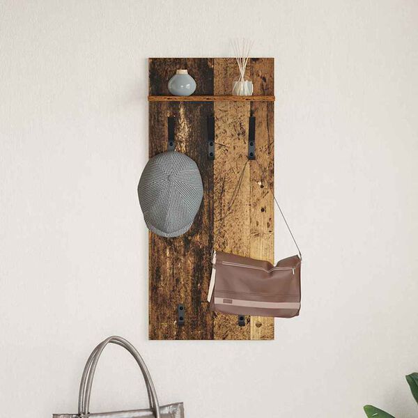 vidaXL Wandmontierter nachttisch Altholz 40 x 10 x 90 cm Holzwerkstoff