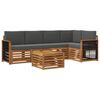 vidaXL Outdoor-Sofagarnitur 5 stk. Natur und Anthrazit