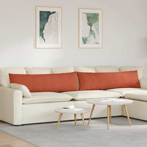 vidaXL Sofakissen 2 St&uuml;ck Rot-Orange 145 x 40 cm Cordstoff