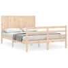 vidaXL Massivholzbett mit Kopfteil 140x200 cm
