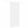 vidaXL Schiebet&uuml;r Wei&szlig; 93 x 211 cm Massives Kiefernholz